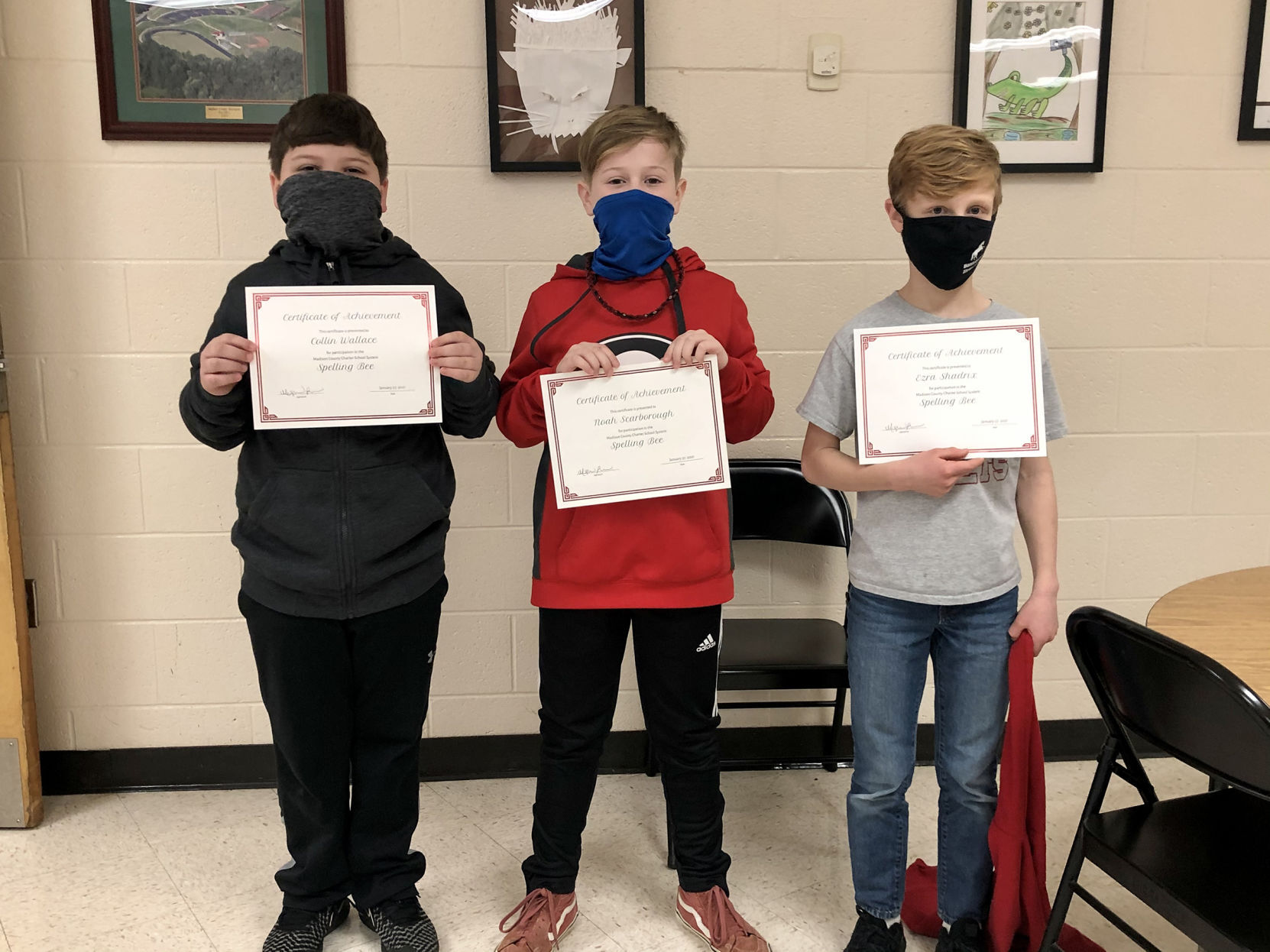 Danielsville Elementary Spelling Bee winners